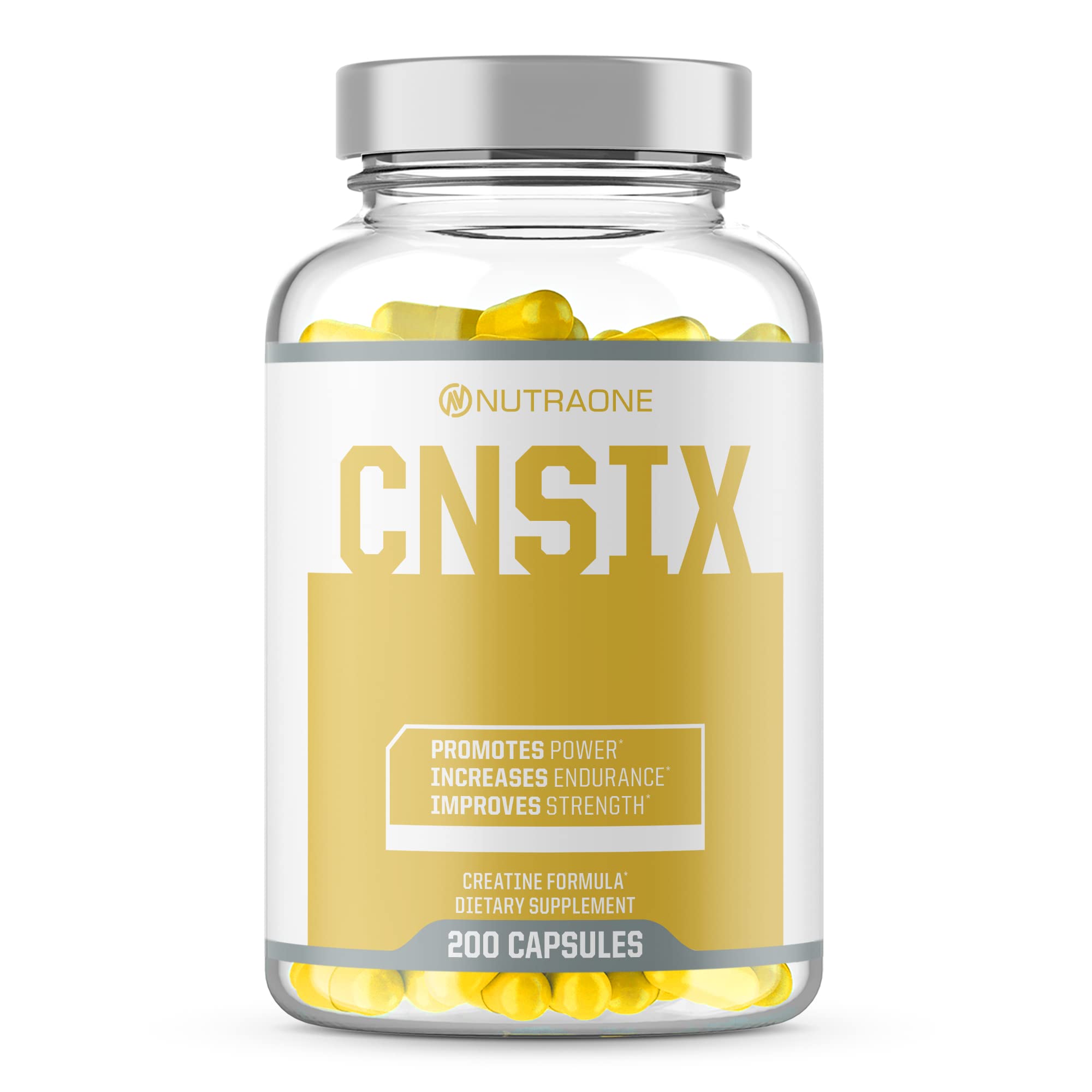 NutraOne CNSix Creatine Capsules Creatine HCL to Help Build Lean Muscle* (600mg - 200 Capsules)